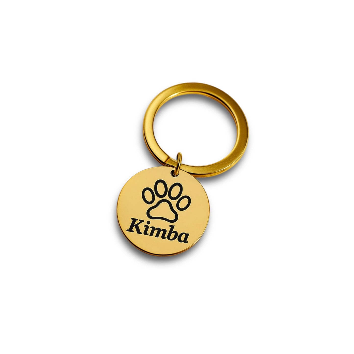 Engraved Paw Keychain