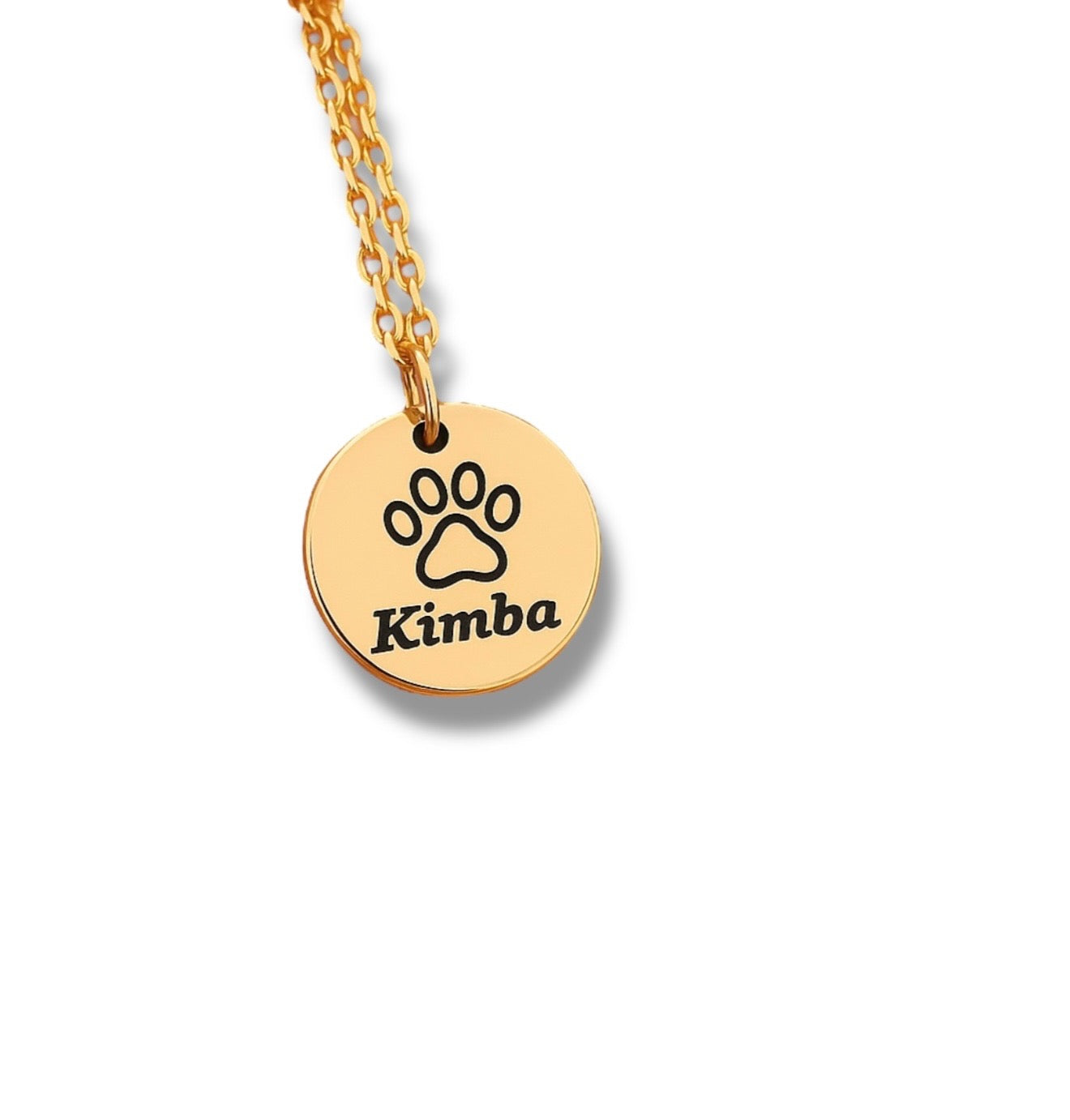 Engraved Paw Print Necklace